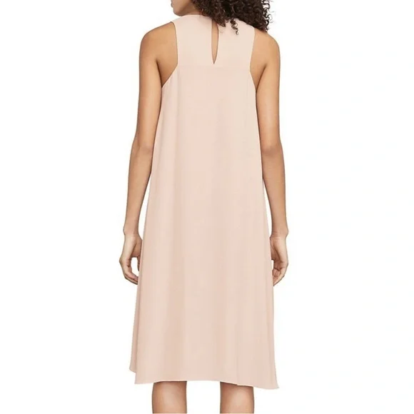 BCBGMAXAZRIA PINK ASYMMETRICAL RUFFLE MINI DRESS - Picture 7 of 11